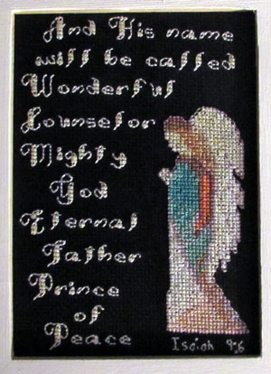 His Name stitched by Pam Briere